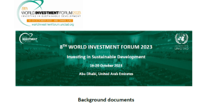 8th World Investment Forum 2023: Background documents