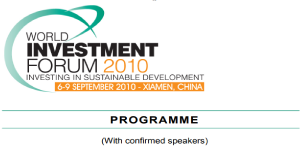 World Investment Forum 2010 Programme