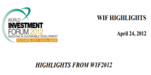 World Investment Forum 2012 Highlights